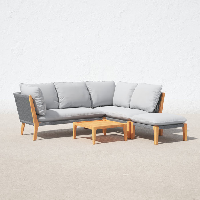 AllModern Habitat 5 Person Outdoor Seating Group with Cushions